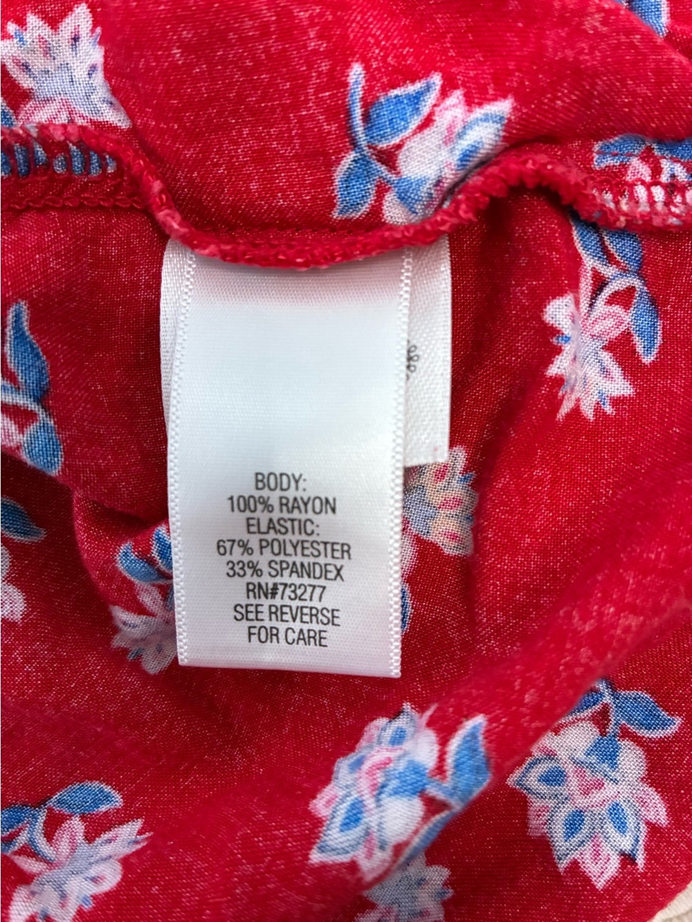 Red Sleeveless Floral Midi Dress by Croft and Barrow. Size XL. Rayon summer - Picture 9 of 11
